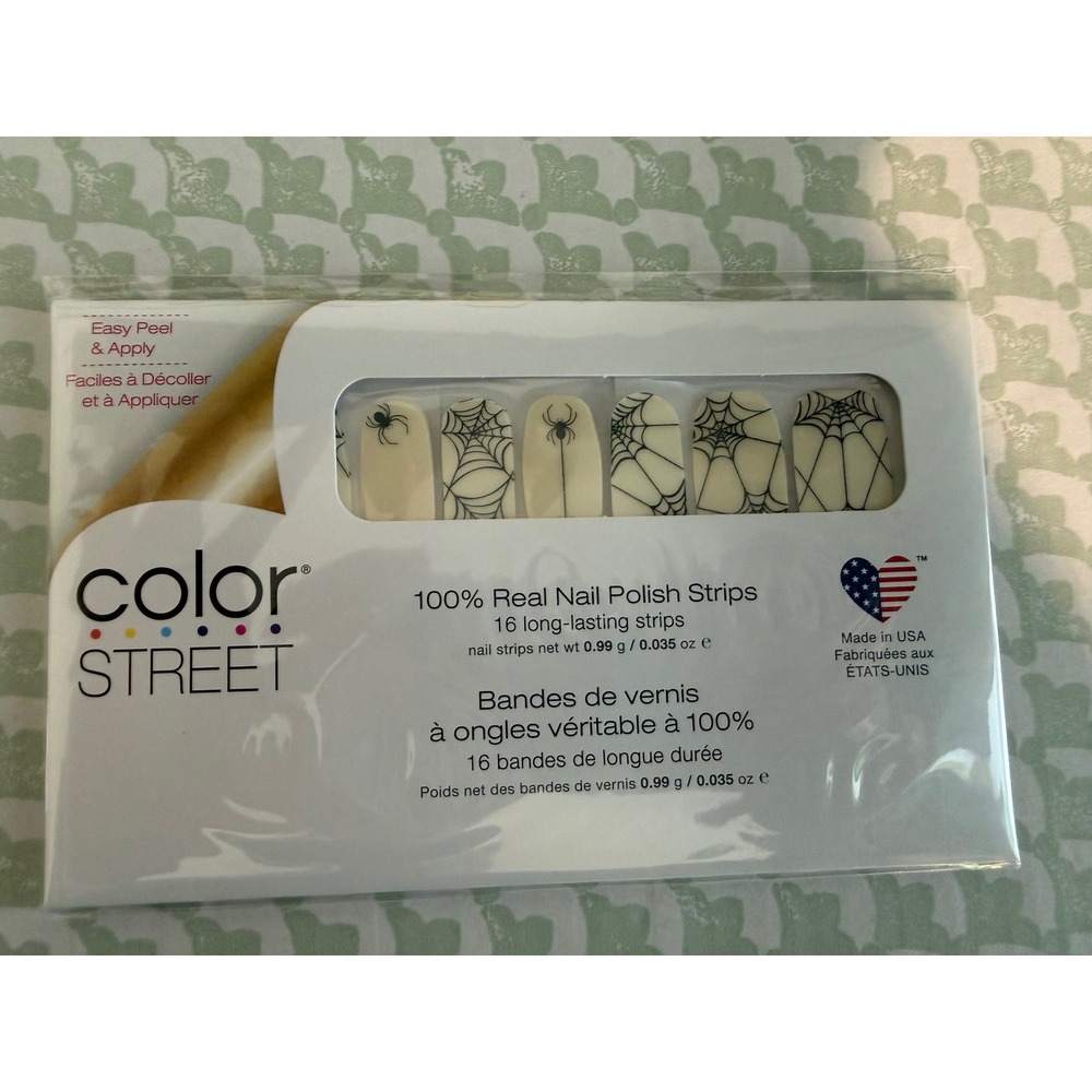 Retired Web Of Lies Color Street Nail Strips Clear Overlay